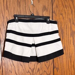 Maeve Anthropologie Black White Striped Top Built-In Bra Size Large